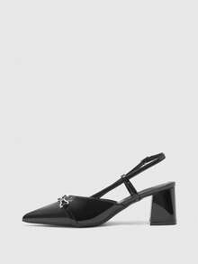 CUCCOO BIZCHIC Sandalias de tacón alto versátiles con talón grueso para damas - Negro - Ver 4