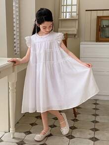 DAZY 少女秋季连衣裙 - 白色 - 查看 7