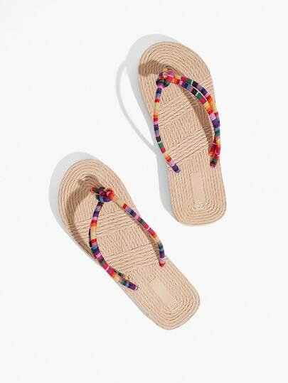 Grefit Flat-Bottomed Summer Exterior Fashion Casual Versatile Women's Slippers Beach Shoes