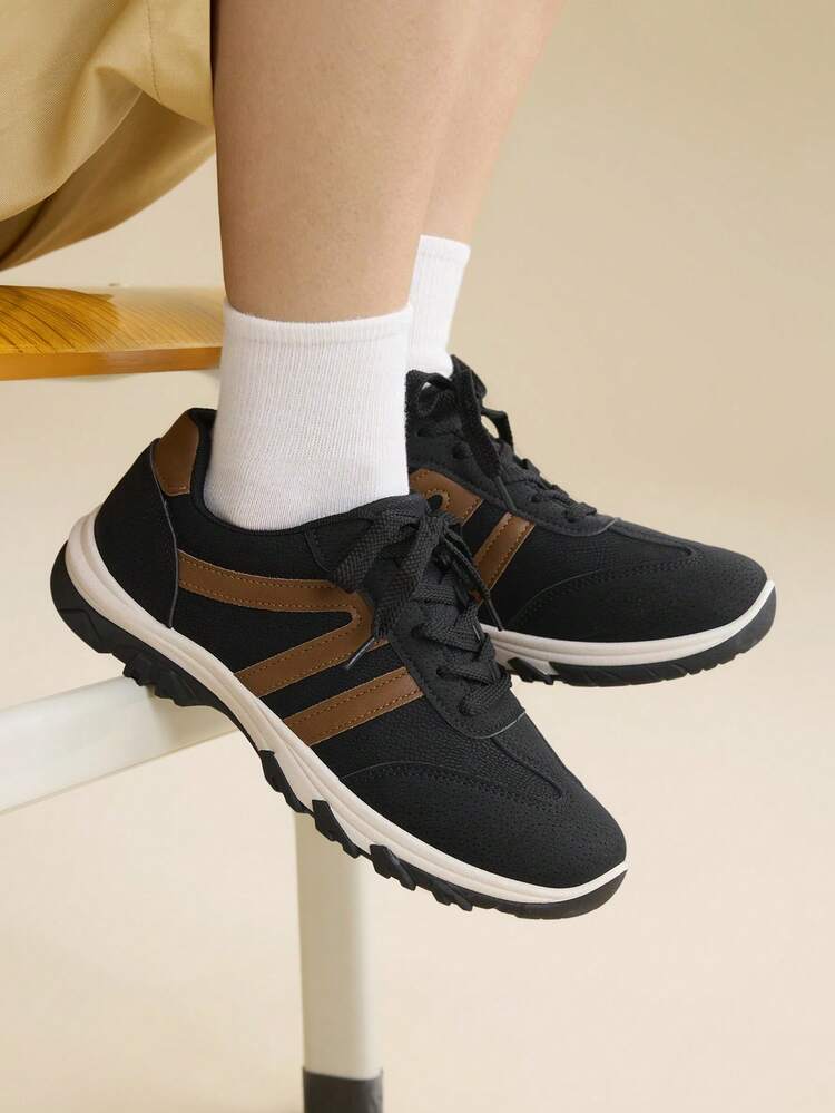 CUCCOO EASI Women's Lace-Up Casual Comfortable Sneakers For Daily Wear