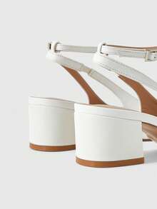 Sleekvia Women Shoes Square Thick Heel Classic High Heels - White - View 3