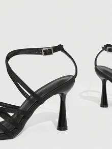 CUCCOO SZL Women's Fashion Sexy Commuter High Heel Sandals - Black - View 6