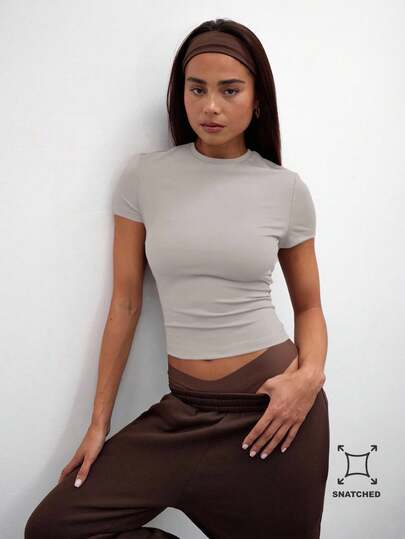 MUSERA 短袖露肩T恤，休闲度假胶囊衣橱日常机场休闲冬季/春夏皆宜。