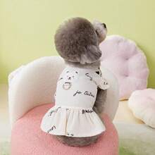 PETSIN 狗狗服装、猫咪服装、动物裙装、宠物春夏新品系列、幼犬连衣裙、公主风百搭连衣裙、条纹印花、小型动物服装、清凉防晒霜 - 彩色 - 查看 19