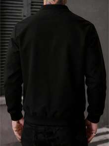 Manfinity Homme Men's Casual Versatile Jacket Set, Spring/Autumn - Black - View 5