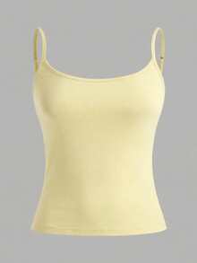SHEIN EZwear Bộ 3 áo hai dây dáng ngắn cho nữ, áo tank top ôm sát gợi cảm cho mùa hè, màu hồng/vàng/tím. - Nhiều màu - Xem 11