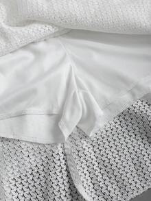 Sweetra Halter Neck Sleeveless Dress, French Chic Backless Halter Neck Dress - White - View 6