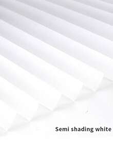 1 tấm rèm vải xếp ly màu trắng, không cần dụng cụ, có thể cắt theo kích thước, lọc ánh sáng, rèm cửa sổ tạm thời, không cần khoan, tự dính, dễ cắt và lắp đặt, có thể tự cắt tỉa tại nhà. - trắng - Xem 11
