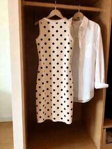 Resyla Women's Spring/Summer New Arrival Bestselling Polka Dot Print Fitted Casual Camisole Dress - Multicolor - View 2