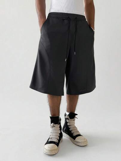 PAVTROS Men's Drawstring Waist Pocket Casual Versatile Daily Wear Shorts