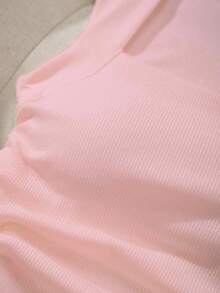 SHEIN EZwear Square Neck Ruched Bust Pad Bra-Free Camisole - Multicolor - View 4