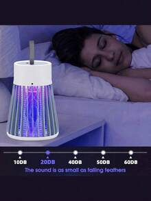 Máy diệt côn trùng, máy diệt muỗi, đèn diệt ruồi, đèn LED không bức xạ, dùng điện USB, hoạt động êm ái, diệt rệp giường trong nhà, diệt muỗi, côn trùng, ruồi giấm, bướm đêm, ruồi giấm kèm chổi nhỏ. - Nhiều màu - Xem 7
