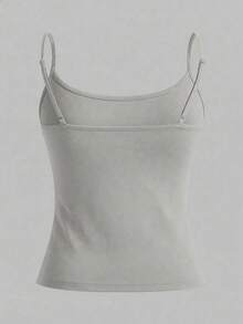 SHEIN EZwear 3件套女士吊带露脐紧身背心，适合夏季，粉色、灰色、白色 - 彩色 - 查看 8