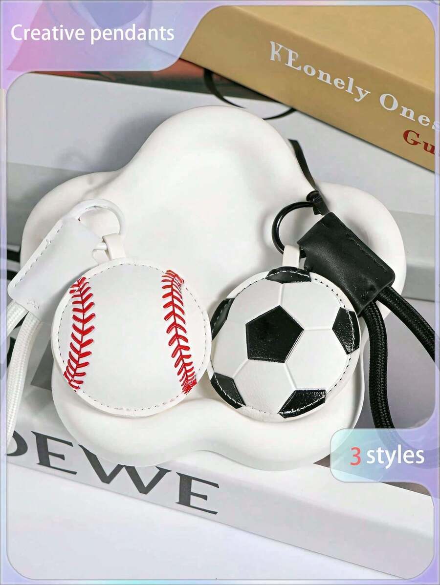 The Charm Of Creative Mixing And Matching - 3 Different Ball-Shaped Keychains, Customise Your Handbag And Backpack As You Like - Multicolor - View 1