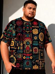 Manfinity Joysei 男士时尚夏季休闲运动服，男士上衣，腹部肌肉处饰有鸭子图案印花设计 - 彩色 - 查看 3