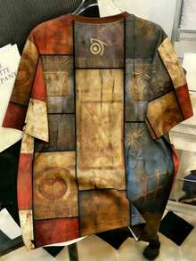 Manfinity Homme Duck Pattern Print Design On Abdominal Muscles, Men's Fashionable Summer Casual Sportswear, Men's Top - Multicolor - View 2