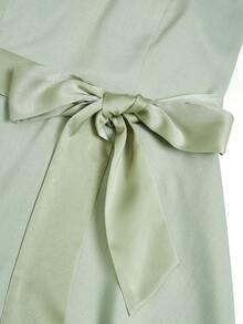 Elenzga Women's Elegant Sleeveless Commuter Dress For Summer - Mint Green - View 5