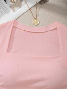 SHEIN EZwear Square Neck Ruched Bust Pad Bra-Free Camisole - Multicolor - View 7