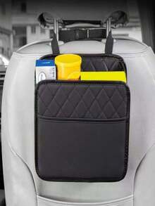 1pc Multifunctional Trunk Organizer Hanging Storage Box Car Garbage Can Adjustable Divider Travel Essentials For Holiday Road Trip Camping Mother Day Valentine Gift Auto Accessory - Black - View 3