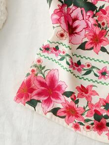 Trelyra 时尚度假女式背心，印花设计，荷叶边领口，休闲宽松度假风。 - 彩色 - 查看 7