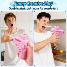MINKOJA 1pc Double Sided Prank Water Gun, Creative Reverse Watering Gun Prank Funny Spray Water Toy, Spoof Water Gun With Reversible Switch, Fun Toys For Parties And Pranks - Multicolor - View 8