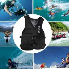 1PC Adult Life Jacket, Large Buoyancy, Adjustable Straps, Breathable & Quick-Drying, Exterior Material Is Chloroprene Rubber, Thickened And Anti-Collision, Suitable For Swimming, Diving, Motor Boating And Fishing, Beach Essentials, Beach Accessories - Black - View 3