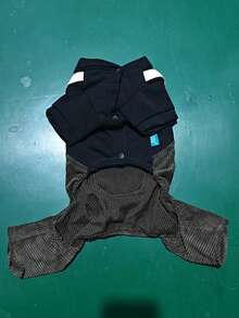 1 bộ quần áo cho thú cưng, phù hợp cho mèo và chó nhỏ, quần yếm 4 chân dễ thương - Quần yếm tình bạn - màu đen - Xem 7