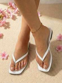Set 750 Flat Crow's Foot Sandals Square Tip - blanco - View 2