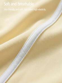 Fluxe Bộ đồ thể thao 2 mảnh dành cho nữ: áo hai dây cổ tròn viền gấu và quần short. - Vàng nhạt - Xem 14