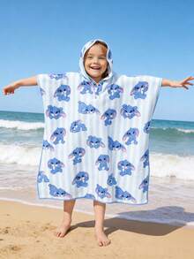 Khăn tắm che bikini hình nàng tiên cá hoạt hình dễ thương dưới nước dành cho bé gái. - Màu xanh lam - Xem 1