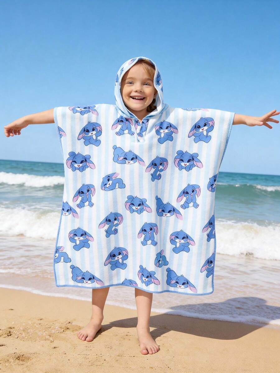 Khăn tắm che bikini hình nàng tiên cá hoạt hình dễ thương dưới nước dành cho bé gái. - Màu xanh lam - Xem 1