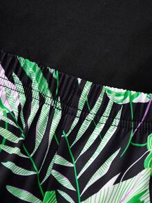 Sparklyn 2pcs Tween Girl Plain Crew Neck Sleeveless Top And Long Pants Set - Green - View 5