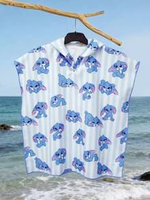 Khăn tắm che bikini hình nàng tiên cá hoạt hình dễ thương dưới nước dành cho bé gái. - Màu xanh lam - Xem 4