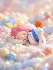 POKOJA LAND 盲盒。卡通公仔盲盒，睡眼惺忪表情设计，适合外出装饰，时尚配饰。圣诞/生日礼物。不含毛绒玩具 - 潮玩盲盒 - 查看 8