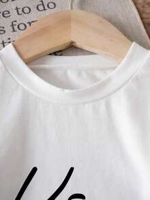 3pcs/Set Big Kids' Casual Crew Neck Short Sleeve T-Shirts - Multicolor - View 3