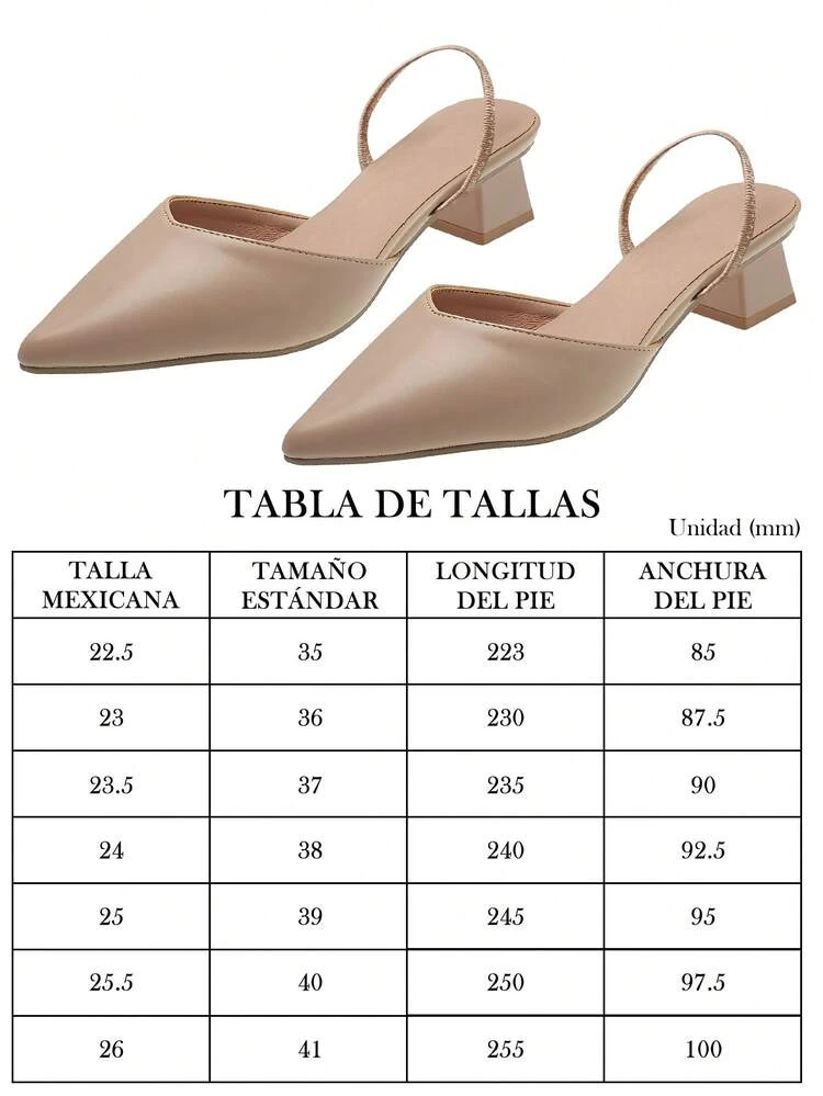 GlamourGrip Zapatos de tacón alto para mujer, elegantes y a la moda, con punta fina y tacón ancho, diseño cómodo y transpirable, con escote bajo y banda elástica, ideales para uso diario, fiestas, eventos formales, graduaciones, festivales, vacaciones y verano - Albaricoque - Añade 9