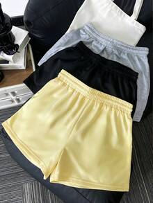 Resyla Women's Summer Casual Lemon Embroidery Shorts - Multicolor - View 3