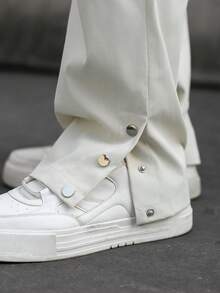 SLATEMANN 男士休闲纯色工装裤，宽松直筒休闲裤，白色工装裤，男士宽松裤，男士工装裤，街头风男士裤装，适合日常休闲、周末旅行、户外活动、探险旅行、轻松的工作环境或半正式场合，可作为男友/丈夫礼物、周年纪念/生日礼物、派对、夏季假期、沙滩装、夏威夷婚礼以及春夏穿着。 - 杏色 - 查看 5