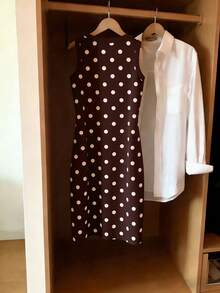 Resyla Women's Spring/Summer New Arrival Polka Dot Print Fitted All-Match Casual Slip Dress - Multicolor - View 2