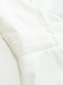 Franclia Áo sơ mi trắng thanh lịch dành cho nữ với cổ áo bất đối xứng phối lưới. - trắng - Xem 5