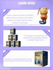 Hộp mù. Bộ tượng nhỏ chủ đề xiếc, đồ trang trí bàn theo phong cách vui nhộn, đồ sưu tầm trưng bày cửa sổ. Quà tặng sinh nhật, Giáng sinh, Halloween, Lễ Tạ ơn hoặc Năm mới. Không có bông nhồi - Hộp mù xu hướng - Xem 6