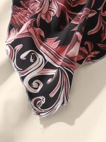 SHEIN 夏季大码优雅连衣裙，饰有缎带 - 杏色 - 查看 5