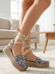 Women Flat Sandals - 水鴨藍 - 查看 2