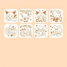3 Sets Cute Cartoon Kids Drawing Stencils 48Pcs | Hollow-Out Stencils For Oil Pastel & Handwritten Newspaper(Random Styles) - Sets - View 7