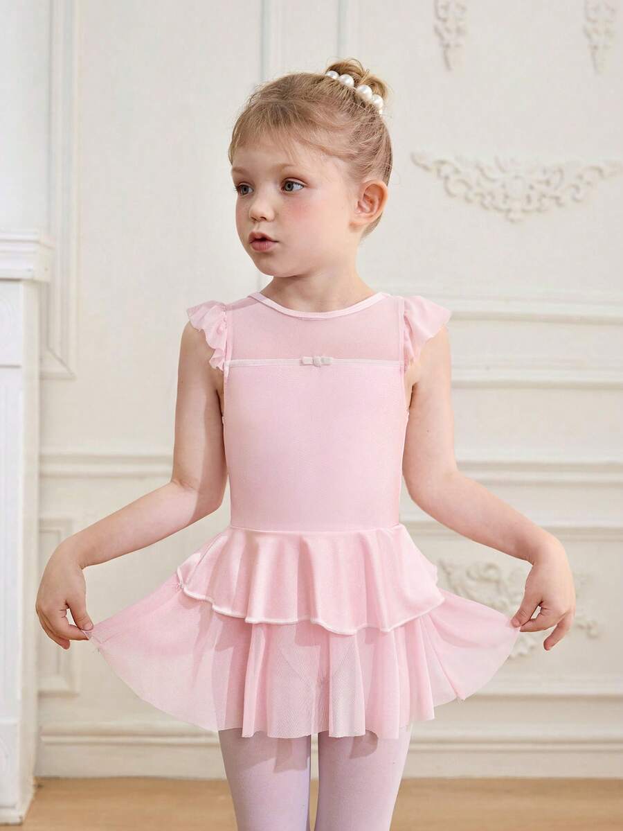 女童（小号）粉色圆领运动服 - 粉色 - 查看 1