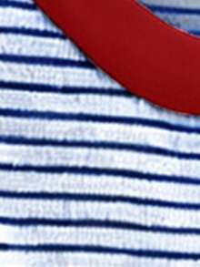 Franclia Women's Lobster Print Contrast Stripe Short Sleeve T-Shirt, Spring/Summer - Multicolor - View 3