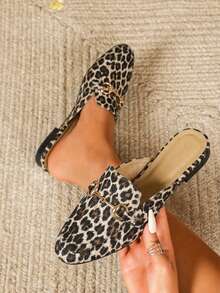 Mule destalonado con estampado animal print - Multicolor - Ver 1