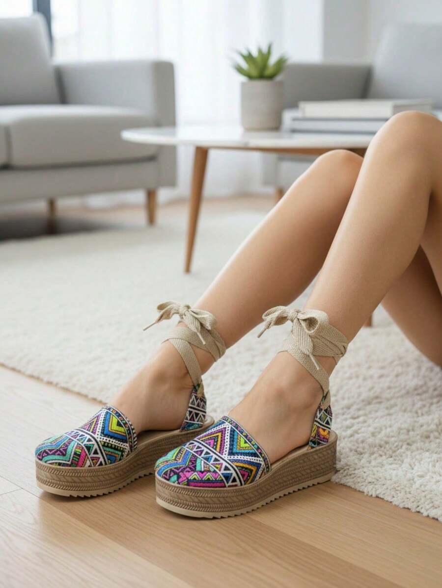 Women Flat Sandals - 水鴨藍 - 查看 1