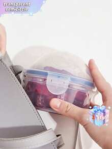 Transparent Semi-Circular Lid Airtight Apple Storage Container (1 Piece) - Clear - View 7