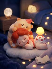 POKOJA LAND 盲盒。卡通公仔盲盒，睡眼惺忪表情设计，适合外出装饰，时尚配饰。圣诞/生日礼物。不含毛绒玩具 - 潮玩盲盒 - 查看 2